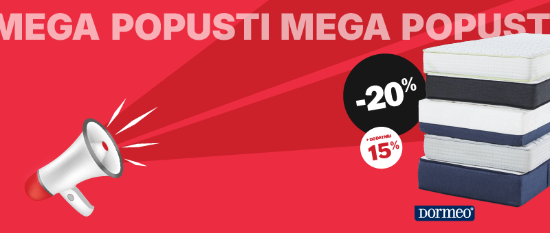 MEGA POPUSTI NA DORMEO DUŠEKE