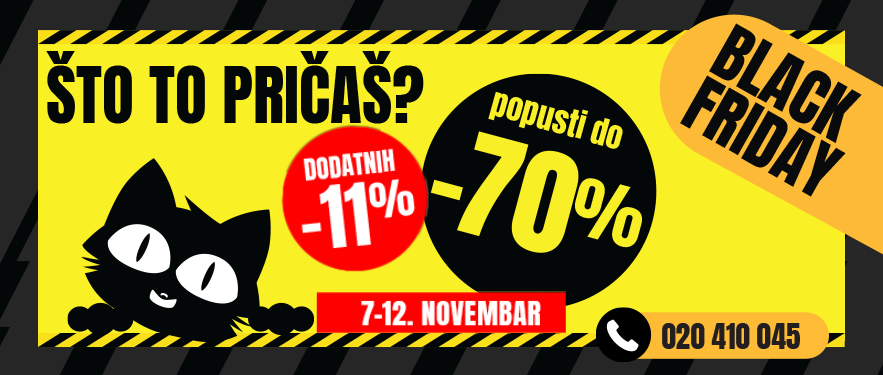 BLACK FRIDAY I POPUSTI DO -70% + DODATNIH -11%! 