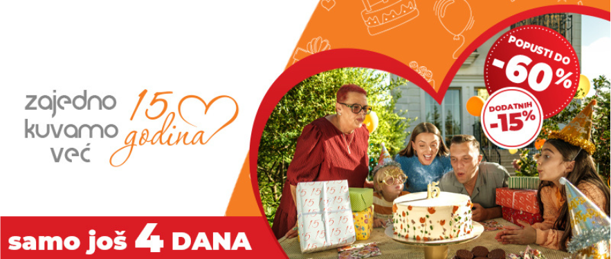 SAMO JOŠ 4 DANA! NE PROPUSTITE DODATNIH -15% UZ DELIMANO!