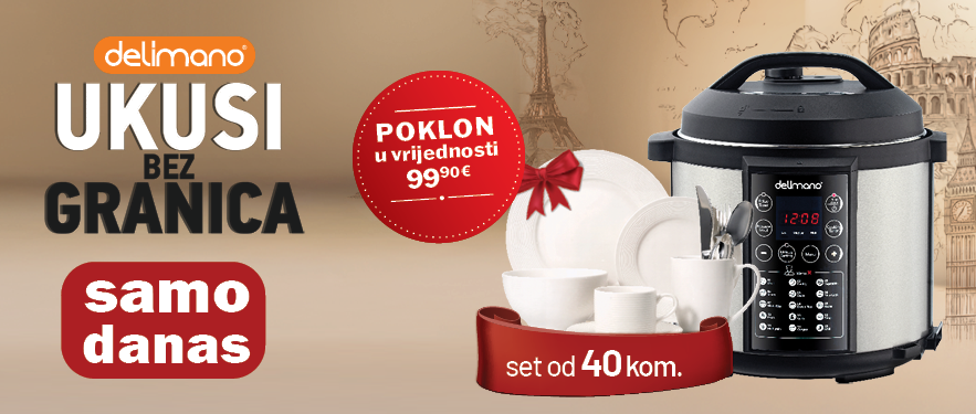 Ušteda 45€ uz Multicooker + POKLON u vrijednosti od 99.90€! Samo danas 07.02!