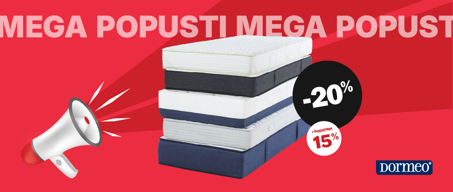 MEGA POPUSTI NA DORMEO DUŠEKE