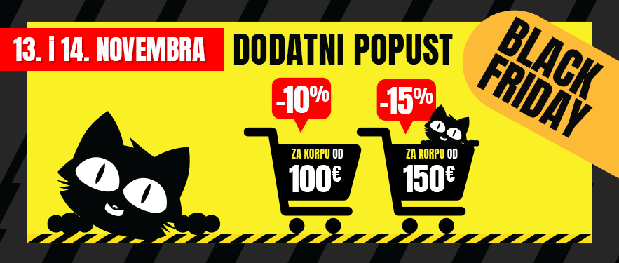 SAMO 13. i 14.11. ISKORISTITE DO -15% POPUSTA NA KORPU!