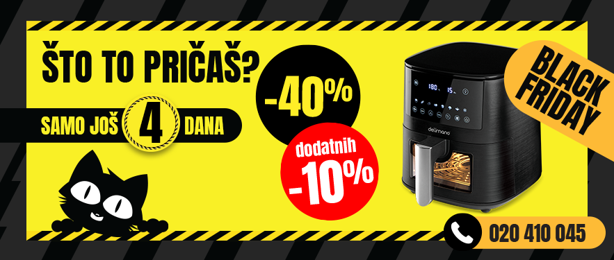 Air Fryer Pirme uz -40% + dodatnih 10%! Samo do 04.12! 