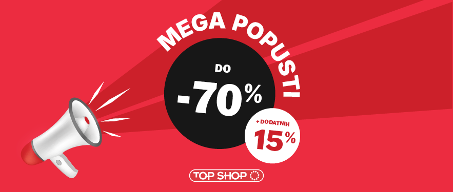 MEGA POPUSTI Dodatnih -15% na SVE proizvode!