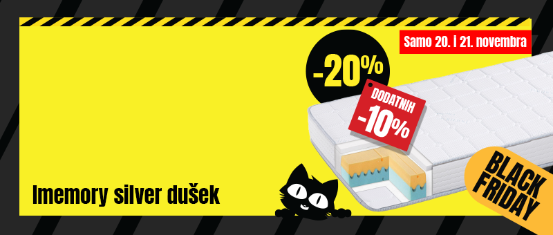 DODATNIH -10% UZ iMEMORY SILVER DUŠEK! SAMO DO 21.11!