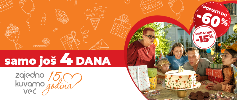 SAMO JOŠ 4 DANA! NE PROPUSTITE DODATNIH -15% UZ DELIMANO!